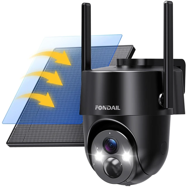 Main image of Solar Security Cameras Wireless Outdoor, 2K 360° View WiFi 3MP Security Cam | 2K Solar Powered Camera 3MP WiFi Security Camera for Home with Color Night Vision, PIR Detection, 2-Way Audi