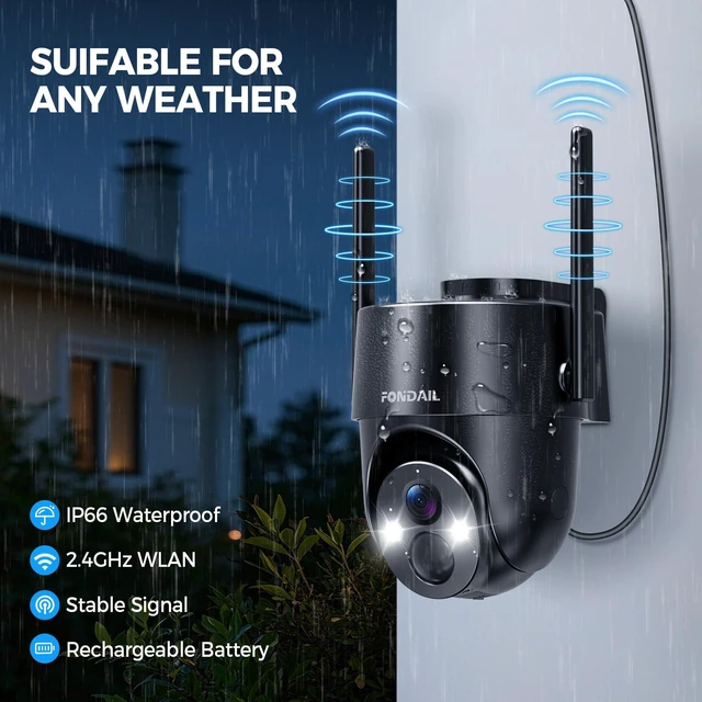 Alt view image 6 of 7 - Solar Security Cameras Wireless Outdoor, 2K 360° View WiFi 3MP Security Cam | 2K Solar Powered Camera 3MP WiFi Security Camera for Home with Color Night Vision, PIR Detection, 2-Way Audi
