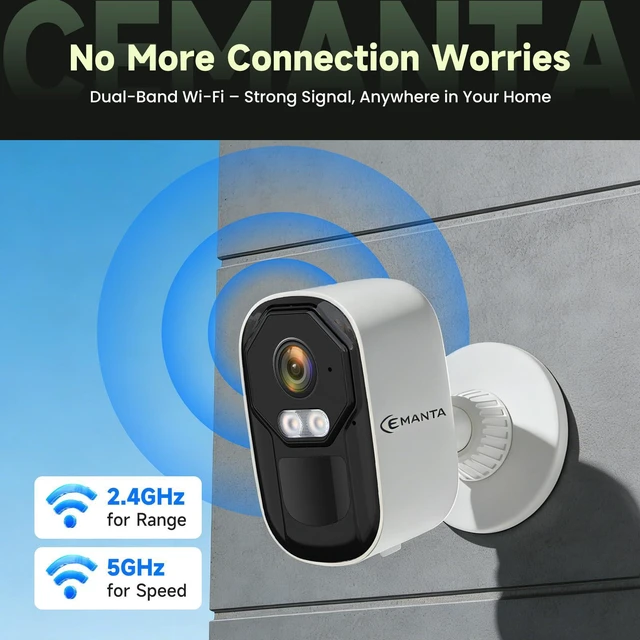 Alt view image 5 of 7 - 2.5K Security Camera Wireless Outdoor,Cameras for Home Security | Free Cloud Storage,2.4G/5Ghz WiFi, AI Motion Detection with Spotlight & Siren Alarm, Color Night Vision, Weatherproof