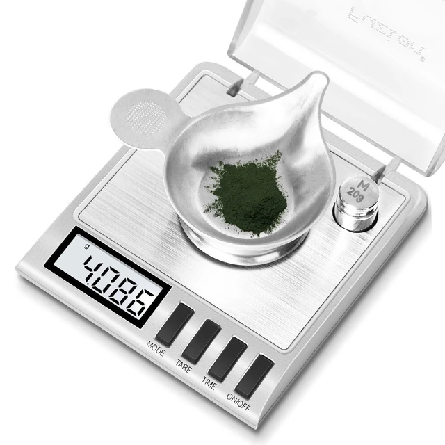 Alt view image 4 of 7 - Digital Milligram Scale, 50g/0.001g Powder Scale with 6 Accessories | Includes Calibration Weights, Mg Scale for Powder, Supplement, Jewelry, Capsule Filling, Reloading