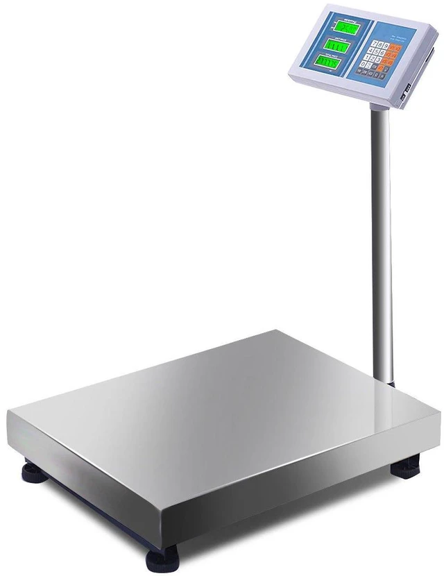 Main image of 660lbs Weight Computing Digital Scale Floor Platform Scale Postal Scale Accurate Shipping Mailing LB/KG Price Calculator Stainless Steel High-Definition Display Screen