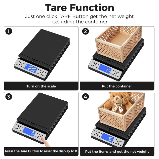 Alt view image 5 of 7 - Shipping Scale,High Accuracy 0.1oz,Digital Postal Scale,Mail Scale Featuring Envelope Flip Holder,Tare/Hold,Type-C/Battery,Shipping Scale for Packages Small Business Post Office,66lb-Black