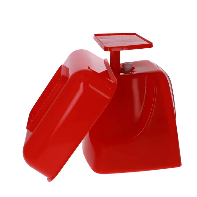 Alt view image 2 of 7 - Mechanical Kitchen Scale - Diet Food Scale - with Pounds & Kilogram Measurements - Measuring Range 5000g Accuracy 5g with Tray Red