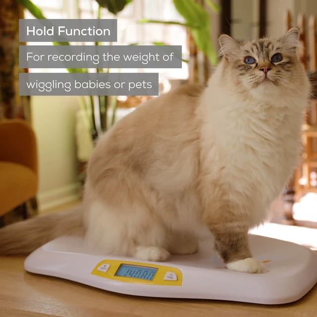 Alt view image 5 of 7 - BY80 Digital Baby Scale, Infant Scale for Weighing in Pounds, Ounces, or Kilograms up to 44 lbs with Hold Function, Pet Scale for Cats and Dogs Analysis