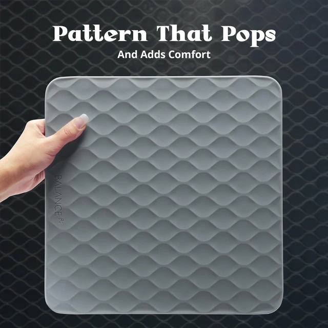 Alt view image 3 of 5 - Designer Bathroom Scale: Non-Slip Silicone Cover, Hidden LED Display, Spot-On Precision, 400 lb Capacity (Gray)