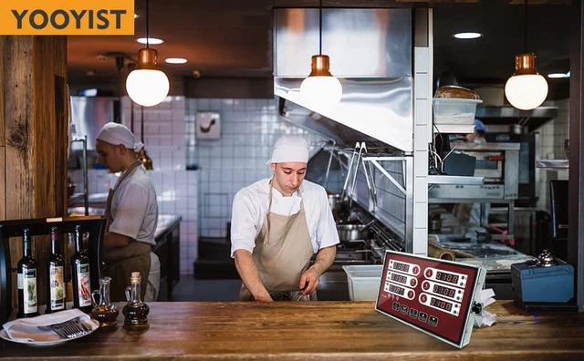 Alt view image 2 of 7 - Commercial 6 Channel Digital Kitchen Timer Loud Alarm Cook Timer | 6 Independent Channels, Stainless Steel Body, Loud Adjustable Alarm & Clear LED Display for Restaurant & Bakery Use