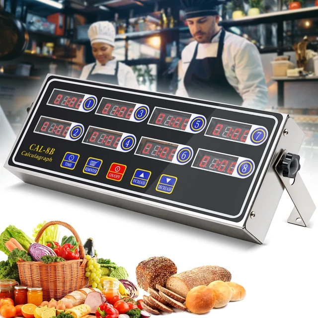 Main image of Commercial Kitchen Timers for Cooking Manual Big Large Timer Digital Timer 8-Channel Digital Commercial Fryer Reminder with Loud Alarm for Boiling Eggs