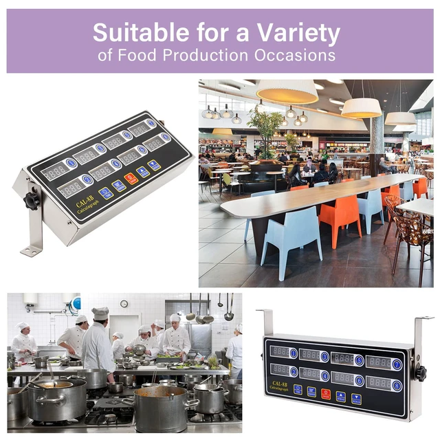 Alt view image 6 of 7 - Commercial Kitchen Timers for Cooking Manual Big Large Timer Digital Timer 8-Channel Digital Commercial Fryer Reminder with Loud Alarm for Boiling Eggs