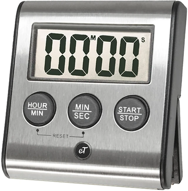 Main image of Elegant Digital Kitchen Timer Stainless Steel - Loud Alarm - Model eT-78
