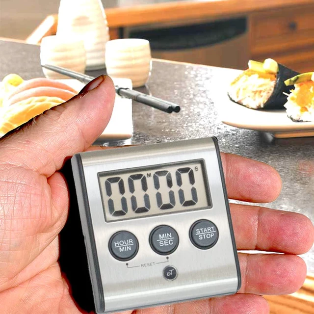 Alt view image 7 of 7 - Elegant Digital Kitchen Timer Stainless Steel - Loud Alarm - Model eT-78