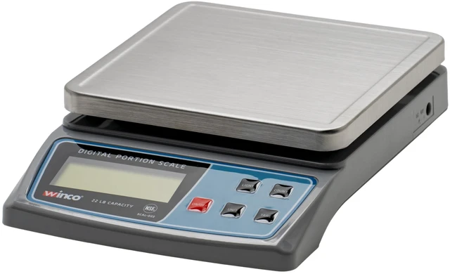 Main image of 6 1/2" Clear Digital Portion Scale | Precision weighing up to 22 lb, Backlit lcd display, Field calibration, Dual power options