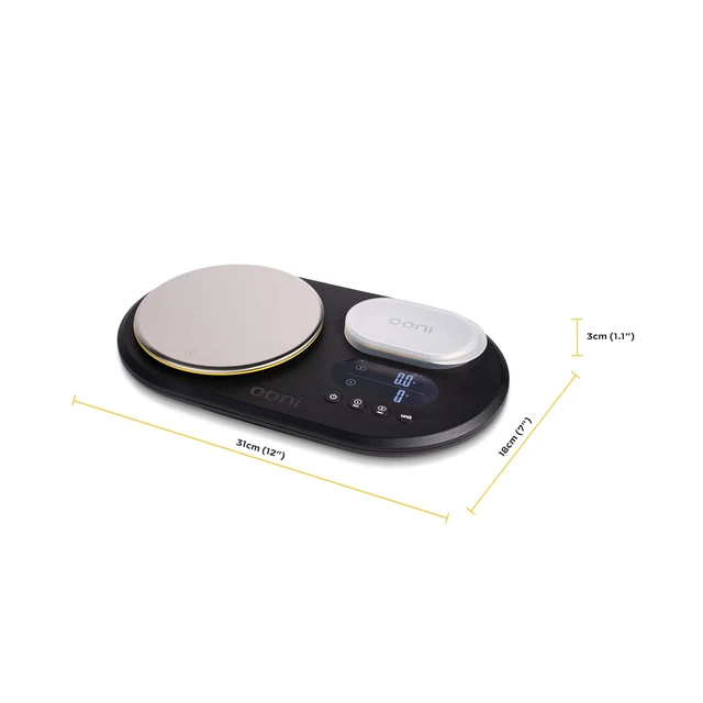 Alt view image 2 of 6 - Dual Platform Digital Scales - Digital Baking Cooking Scales - Digital Kitchen Food Scales - LCD Display with Batteries - Ooni Pizza Oven Accessories