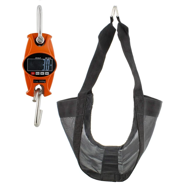 Main image of Rural365 Digital Hanging Scale Blue Calf Scale & Calf Sling for Weighing 660 lb Mini Crane Scale & Livestock Sling