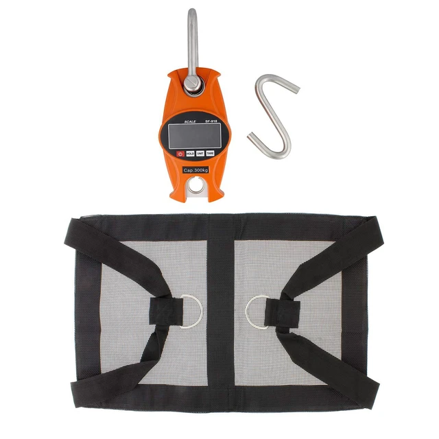 Alt view image 4 of 5 - Rural365 Digital Hanging Scale Blue Calf Scale & Calf Sling for Weighing 660 lb Mini Crane Scale & Livestock Sling