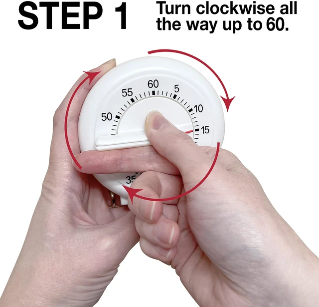 Alt view image 2 of 3 - New 60 Minute Kitchen Timer With Long Ring 3.5"/9cm Easy To Read Operate