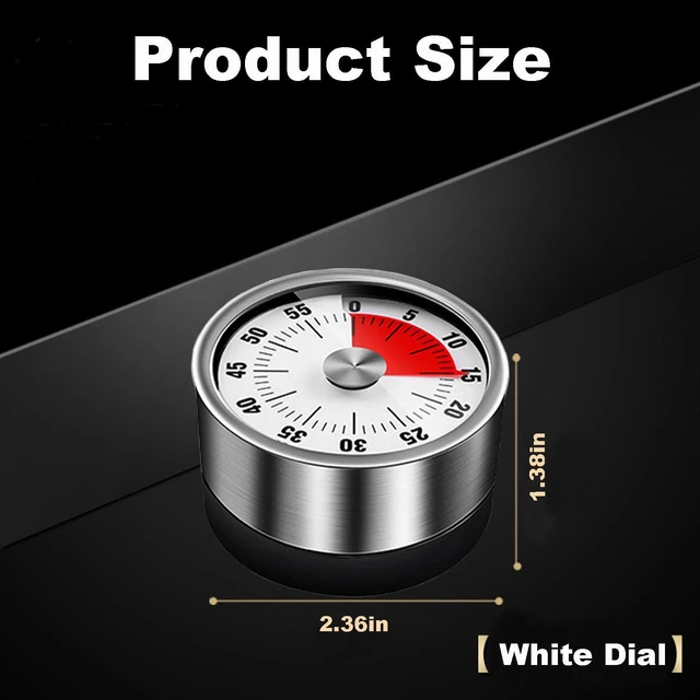 Alt view image 2 of 7 - Visual Timer for Cooking Classroom, No Batteries RequiredMagnetic (White) | No Batteries Required, Magnetic, Visual