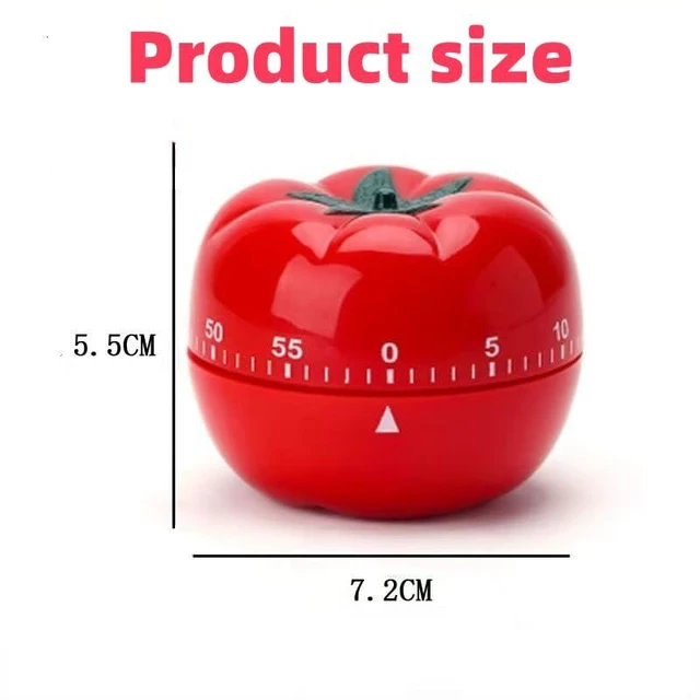 Alt view image 2 of 6 - Mechanical Kitchen Timer, Red, 60 Min Countdown | Loud Alarm for Cooking, Easy to Use, Battery-Free