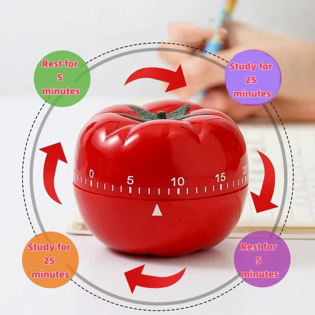 Alt view image 4 of 6 - Mechanical Kitchen Timer, Red, 60 Min Countdown | Loud Alarm for Cooking, Easy to Use, Battery-Free