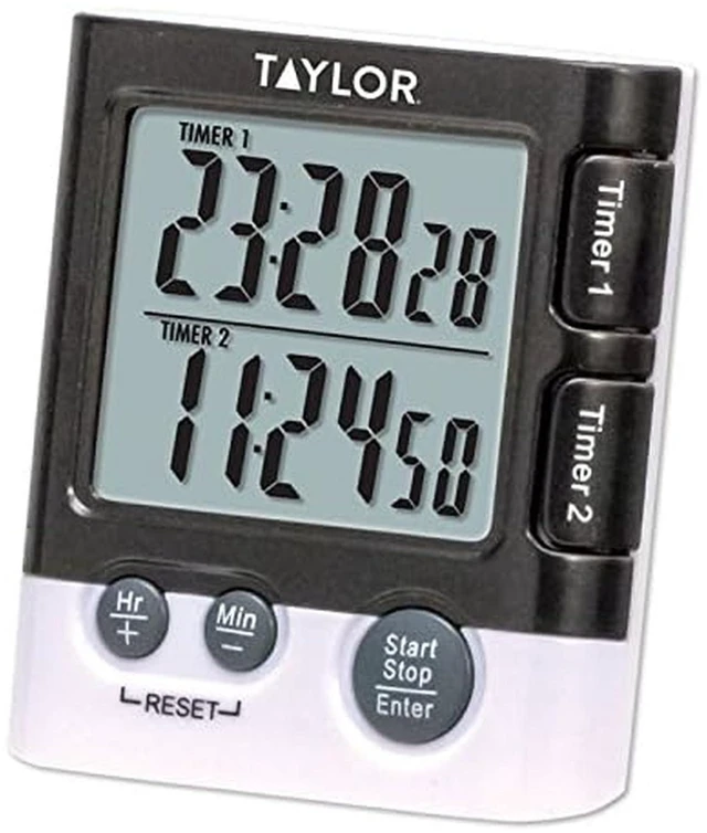 Main image of Dual Event Timer | 1.5 In LCD Display, Times 2 Events Simultaneously, Counts Up to 23 Hours 59 Minutes, Clip Magnet Stand Included
