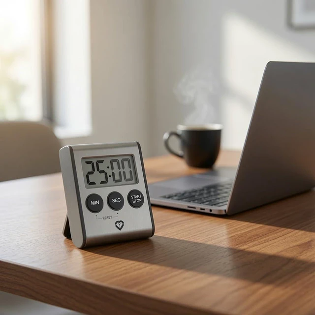 Alt view image 5 of 7 - Premium Stainless Steel Digital Kitchen Timer Ultra-Strong Magnetic Back, Fold-Out Desk Stand, Effortless One-Touch Setup, Extra-Loud Alarm, Oversized Display, Auto Memory, Auto Shut-Off (1)