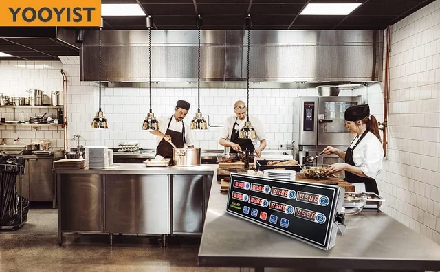Alt view image 2 of 7 - Precision Kitchen Timers for Cooking 8 Channel Commercial Kitchen Timer Restaurant Kitchen Supplies Stainless Steel Digital LED Chef Cooking Timer Reminder Function, Loud Alarm, Black