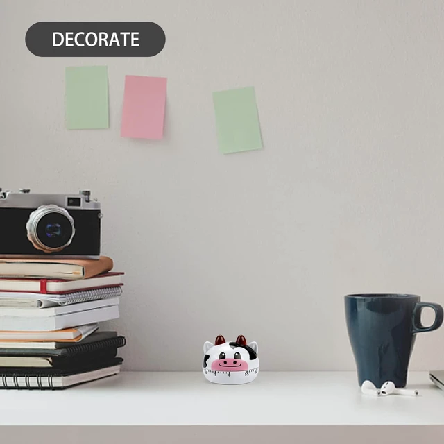 Alt view image 6 of 7 - Cute Kitchen Timer Mechanical Timer for Kids (White Cow)