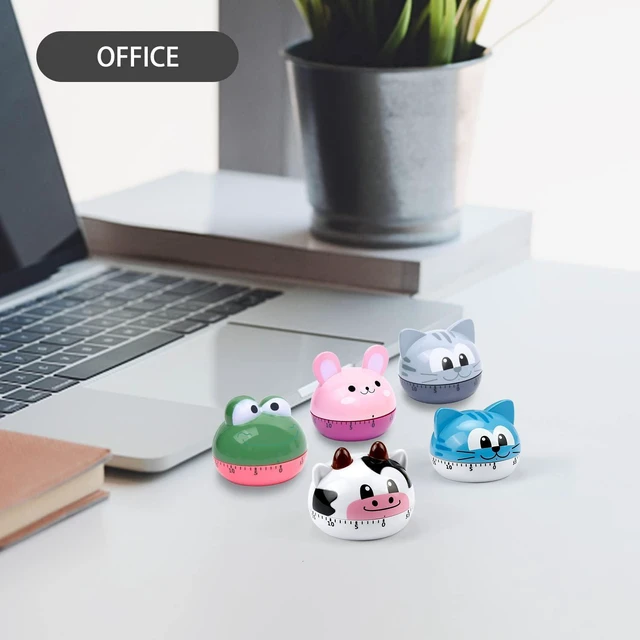Alt view image 7 of 7 - Cute Kitchen Timer Mechanical Timer for Kids (White Cow)