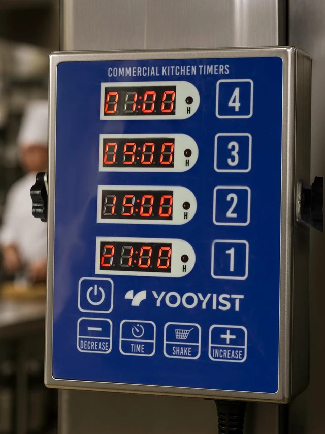 Alt view image 2 of 7 - Commercial Kitchen Timer 4 Channel Digital Loud Alarm Cook Timer | 4 Independent Channels, Stainless Steel, Easy-to-Read LED Display for Restaurant