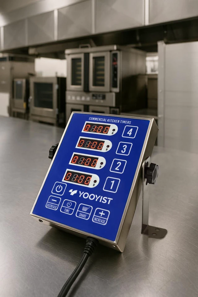Alt view image 4 of 7 - Commercial Kitchen Timer 4 Channel Digital Loud Alarm Cook Timer | 4 Independent Channels, Stainless Steel, Easy-to-Read LED Display for Restaurant