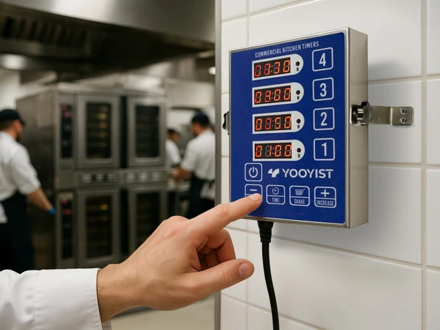 Alt view image 7 of 7 - Commercial Kitchen Timer 4 Channel Digital Loud Alarm Cook Timer | 4 Independent Channels, Stainless Steel, Easy-to-Read LED Display for Restaurant