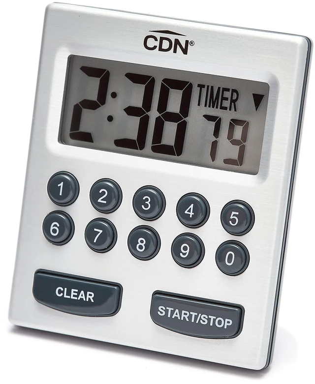 Main image of Direct Entry 2- Alarm Digital Kitchen Timer | Counts Up & Down, 10 Hours by Hours, Minutes & Seconds, Big Digit, Loud & Long Audio/Vibrate Alarm, Stand, Hang, Magnet Mounting - TM30