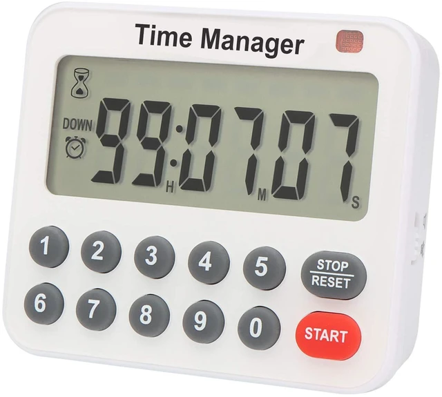 Main image of Magnetic Digital Kitchen Timer with Direct Numerical Keypad, Loud Alarm - 99Hr Countdown Count Up Timer for Cooking Baking Classroom, Batteries Included