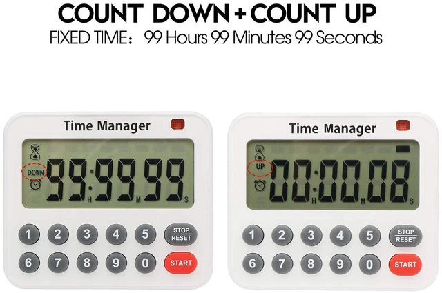 Alt view image 2 of 7 - Magnetic Digital Kitchen Timer with Direct Numerical Keypad, Loud Alarm - 99Hr Countdown Count Up Timer for Cooking Baking Classroom, Batteries Included
