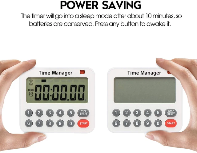 Alt view image 5 of 7 - Magnetic Digital Kitchen Timer with Direct Numerical Keypad, Loud Alarm - 99Hr Countdown Count Up Timer for Cooking Baking Classroom, Batteries Included