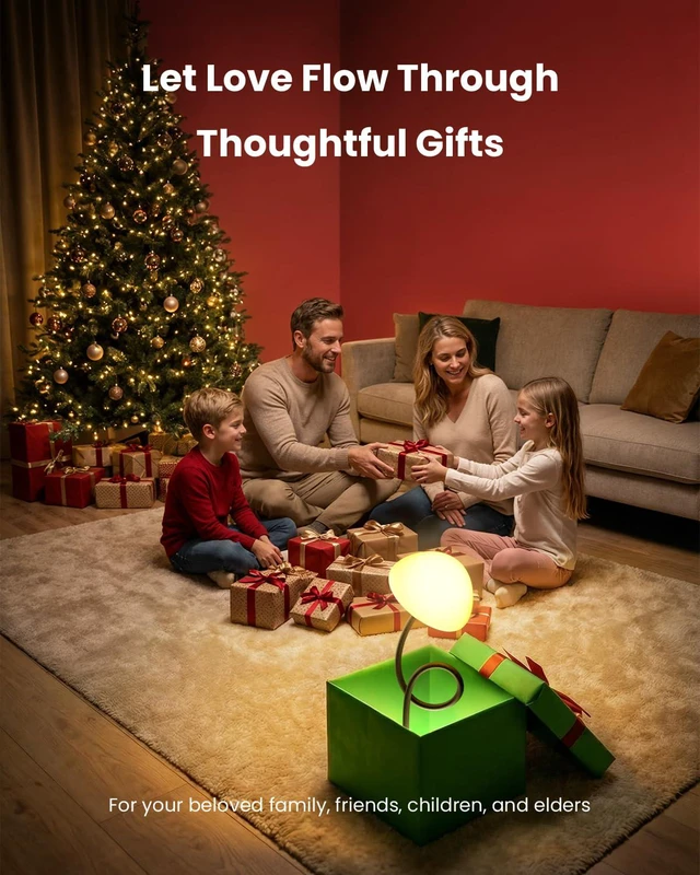 Alt view image 7 of 7 - RGB Table Lamp with 3 Color Temperatures, Stepless Dimmable Bedside Lamp 5%-100%, Flexible Gooseneck LED Nightstand Light, 4 Power Supply Options for Bedroom Living Room Office Gift