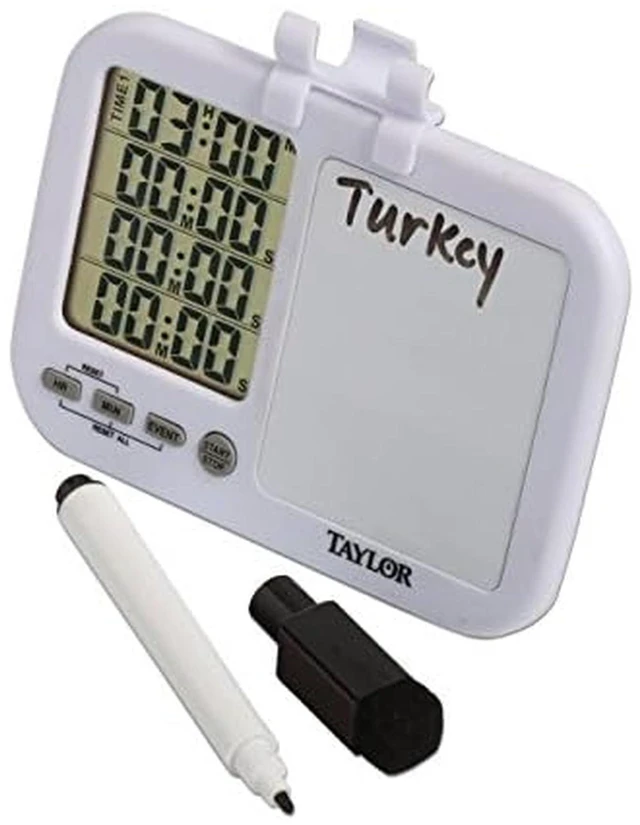 Main image of 5849 Four-Event Digital Timer with Whiteboard for School, Learning, Projects, and Kitchen Tasks, white