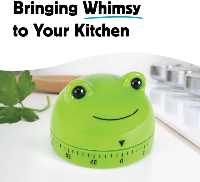 Alt view image 2 of 4 - Frog Timer Fun Gadget for Home & Kitchen 60 Minute Windup Timekeeper for Cooking