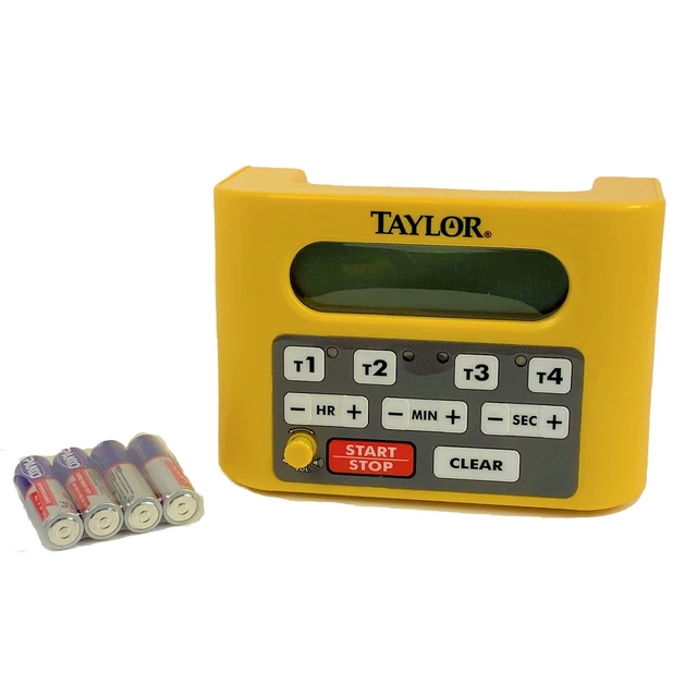 Alt view image 4 of 6 - Precision 5839N Digital Timer, 4 Event Channel, 4.5' x 6.25', 10 -Hour for Commercial Kitchens, Yellow