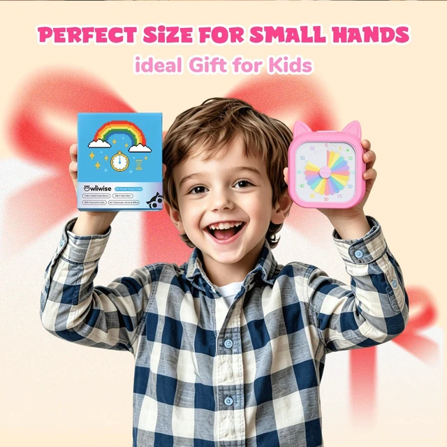 Alt view image 7 of 7 - Cat Visual Timer for Kids, 60 Min Countdown, 3 Sound Modes | Cute Pomodoro rainbow timer disk timer for classroom, home study, kids desk, office desk, meetings, time management tool