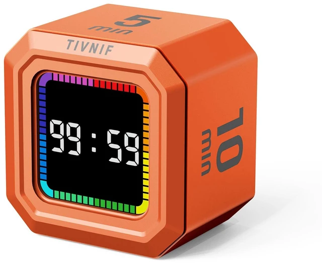 Main image of Kitchen Timer Visual Timer for Kids Color Display Gravity Sensor Cube | Digital Pomodoro Timer with Loud Alarm, Magnetic Back, Easy Use for Cooking, Classroom, Study & Productivity