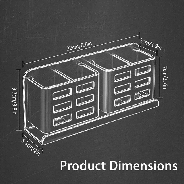 Alt view image 2 of 7 - Aluminum Toothbrush Holder Wall-MountedBathroom Rack4 SlotBlack | Bracket Shower Toothbrush Razor Holder Suitable for Toothbrush, Toothpaste, Razor and Comb etc Bathroom Storage