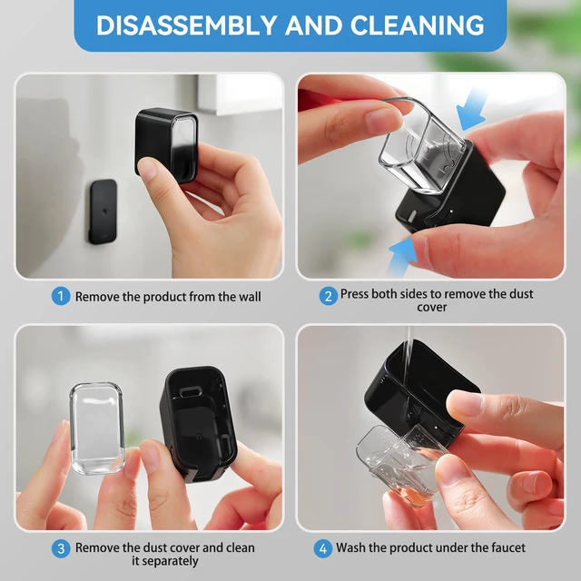 Alt view image 6 of 7 - Toothbrush Holders for Bathrooms with Innovation Single Slot 2PCS | Toothbrush Holder Wall Mounted with Cover for Shower, Single Toothbrush Dispenser Storage Organizer for Family & Travel