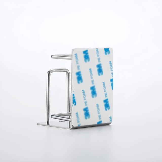 Alt view image 4 of 7 - 2 Pack Toothbrush Holder 304 Stainless Steel Adhesive Wall Mounted 3 in 1 with Toothbrush Holder Toothpaste Holder and Cup Holder for Bathroom Shower