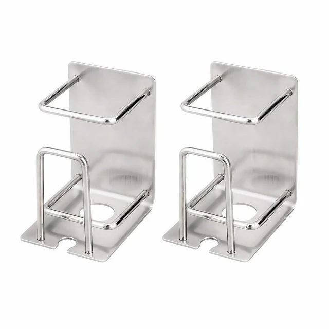 Alt view image 7 of 7 - 2 Pack Toothbrush Holder 304 Stainless Steel Adhesive Wall Mounted 3 in 1 with Toothbrush Holder Toothpaste Holder and Cup Holder for Bathroom Shower