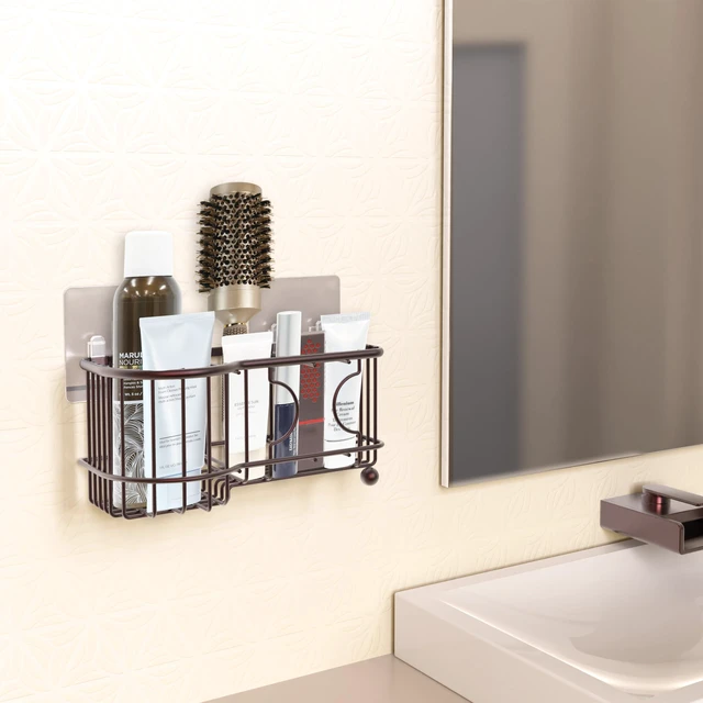 Alt view image 4 of 6 - 6 Slots Toothbrush Holder Adhesive Wall Organizer, Bronze