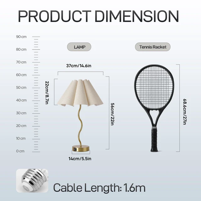 Alt view image 3 of 7 - Touch Control Table Lamp with USB Ports, 22 Tall Gold Bedside Lamp with 3-Way Dimmable E26 Bulb, Fabric Shade & Curved Metal Stem, Modern Nightstand Lamp for Bedroom, Living Room, Office