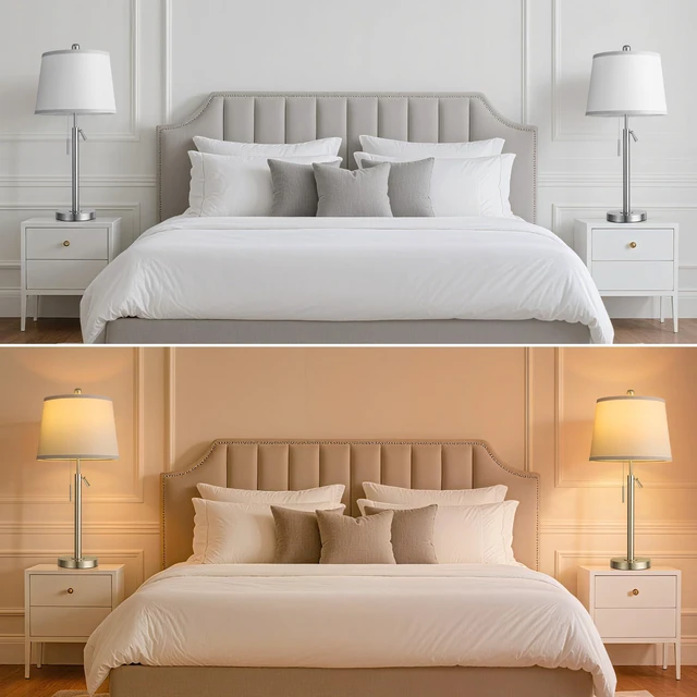 Alt view image 4 of 7 - Bedside Table Lamps Set of 2, Tall Silver Table Lamps for Living Room, Height Adjustable Nightstand Lamps for Bedroom, Modern Lamps with Pull Chain for End Table Office(Bulbs Included), Sand Nickel