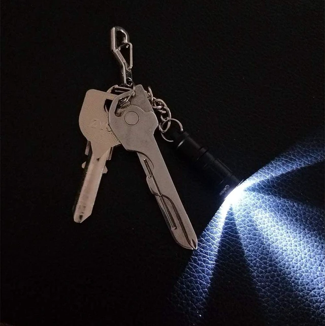 Alt view image 4 of 7 - e1 Smallest Keychain Flashlight Tiny Mini Keychain Light Long-Lasting Safety Light for Everyday Carry Emergencies Outdoor Dog Walking Hiking Camping Nice Gift for Parents Kids