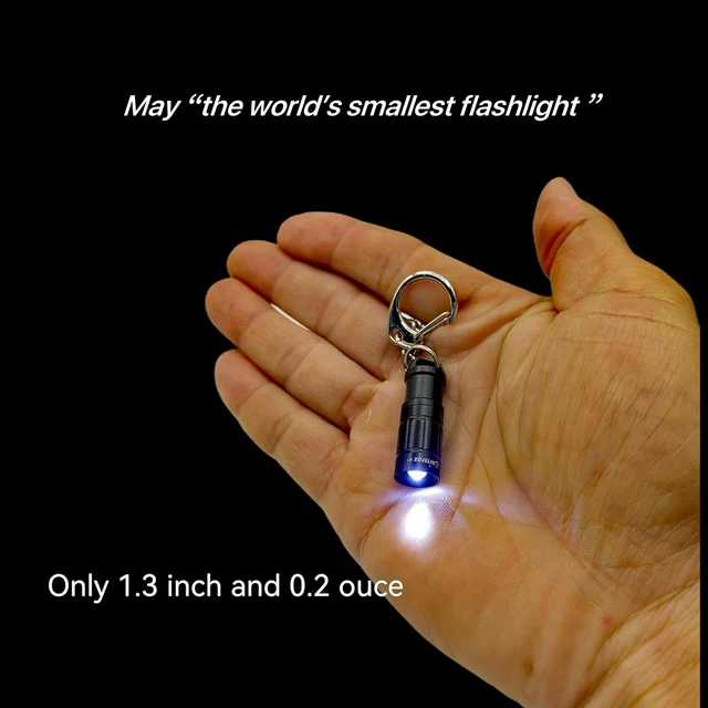 Alt view image 2 of 7 - e1 Smallest Keychain Flashlight Tiny Mini Keychain Light Long-Lasting Safety Light for Everyday Carry Emergencies Outdoor Dog Walking Hiking Camping Nice Gift for Parents Kids