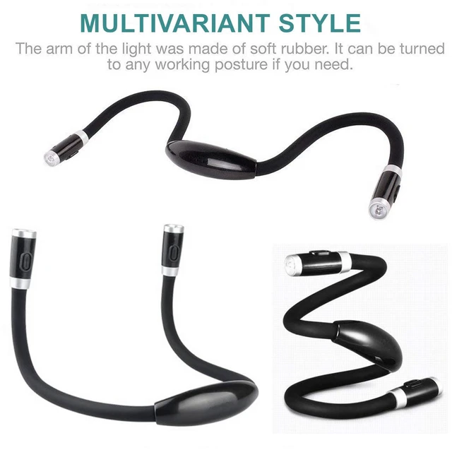 Alt view image 3 of 7 - Book Light, Rechargeable LED Hug light, Neck Hug Reading Lights for Bed Reading, Hands Free Flexible Arm, Soft Silicone Arms Comfortable Wear, Perfect for Bookworms Kids Crafts Knitting Travel, BBQ